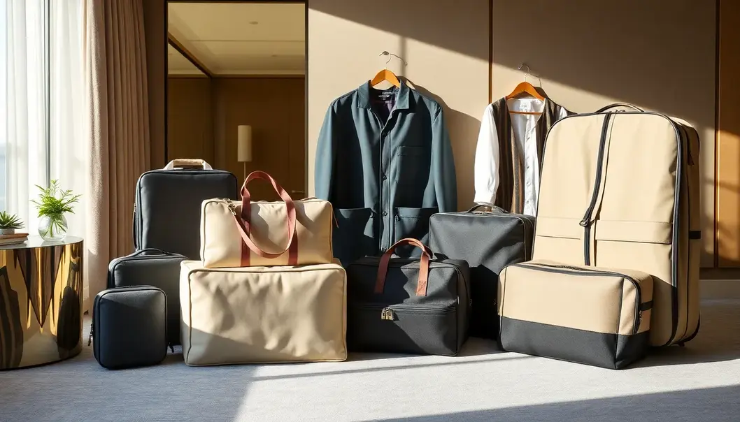 An exquisitely packed suitcase illustrating the harmony of selective packing.